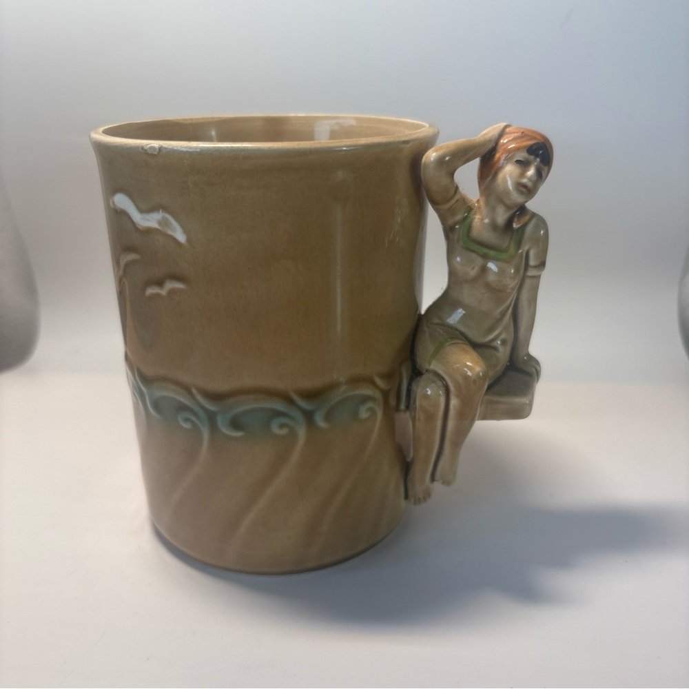 Vintage 1979 Enesco Ceramic Bathing Suit Beauty at the Beach Coffee Mug